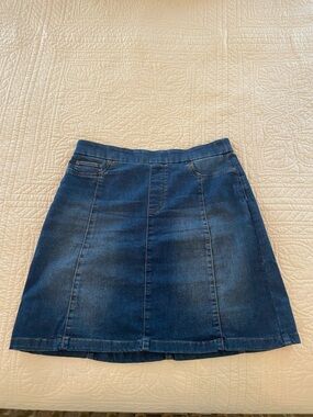 Kim Rogers Dark Blue Denim A-Line Skirt